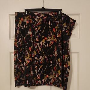 Lane Bryant Asymmetrical Skirt in Multicolor Abstract